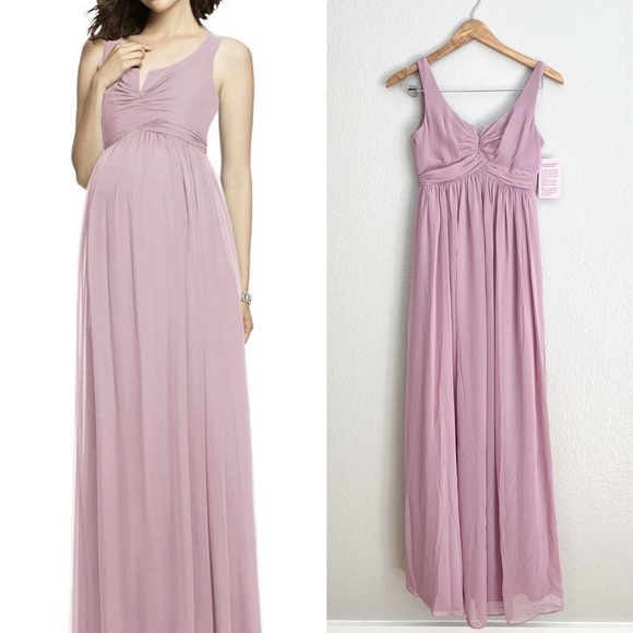 Nordstrom Dessy Collection Maternity Bridesmaid Dress Gown - Picture 1 of 11